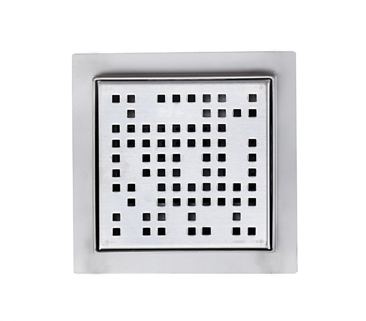 Čtvercový sprchový odtok 15x15 cm nerezová mřížka Pixel M16821